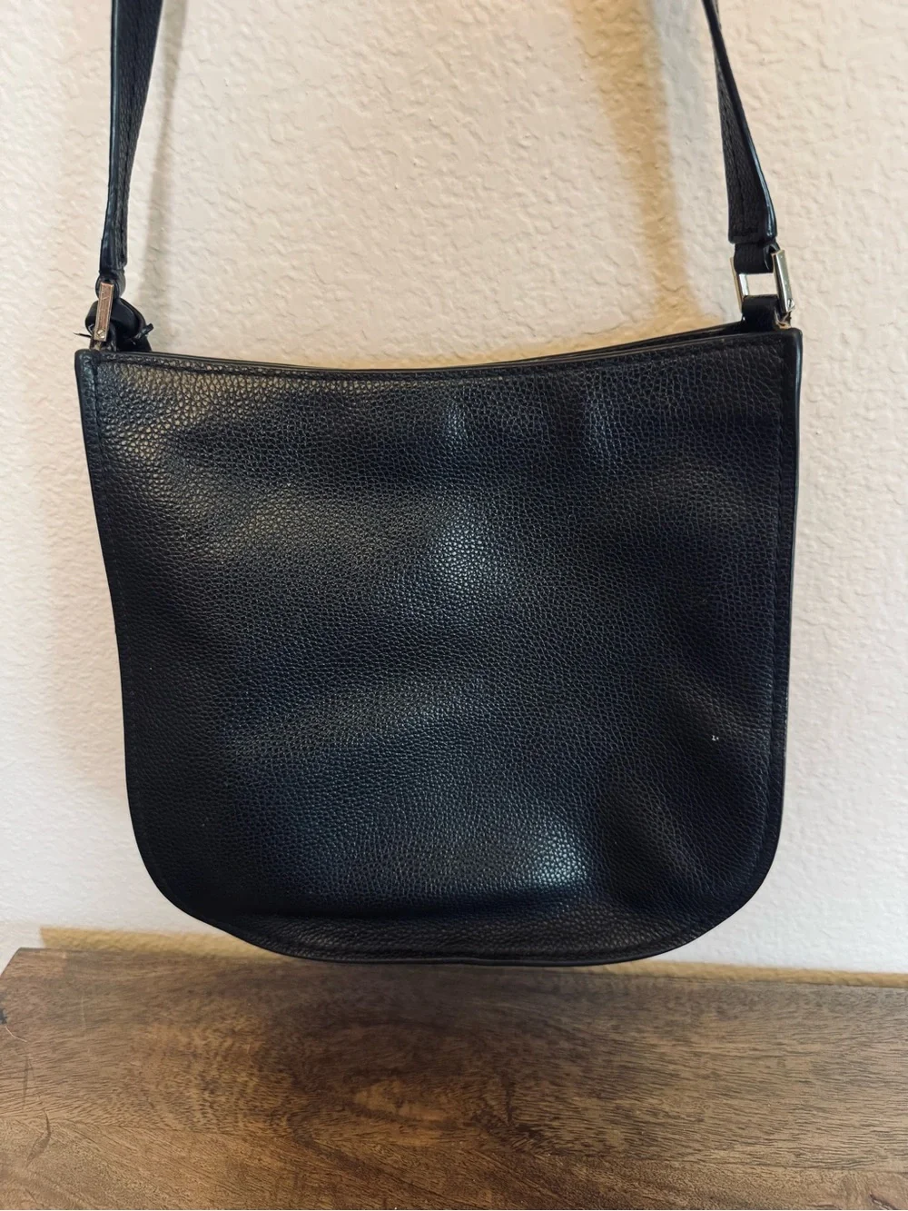 Kate Spade Black Pebbled Leather Crossbody Purse Bag